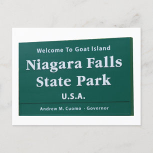 Niagara Falls välkomstskylt Vykort