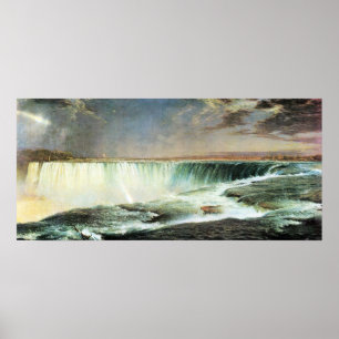 Niagara Falls vid den Frederic Edwin kyrkan Poster