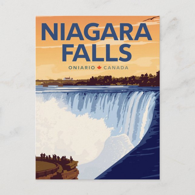 Niagara Falls Vintage Affisch Vykort (Framsida)