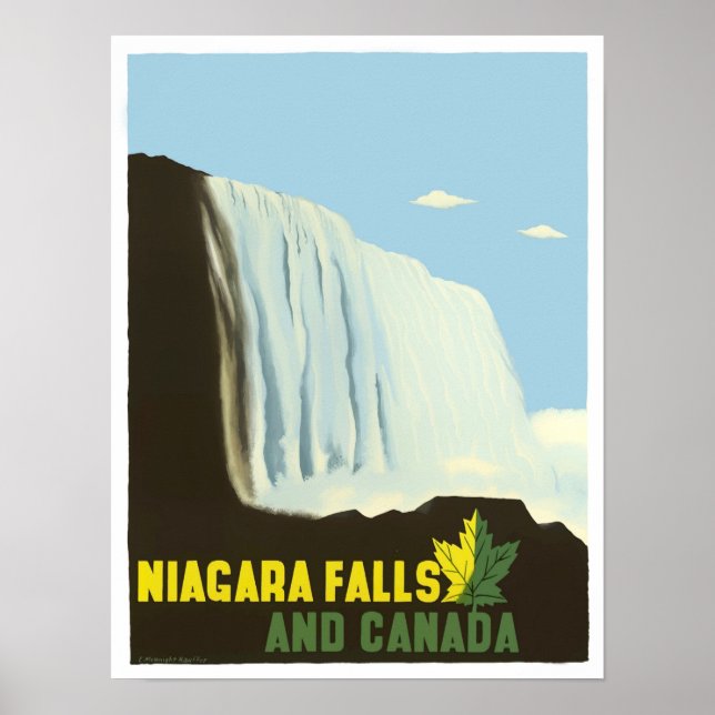 Niagara Falls vintage resor poster (Framsidan)