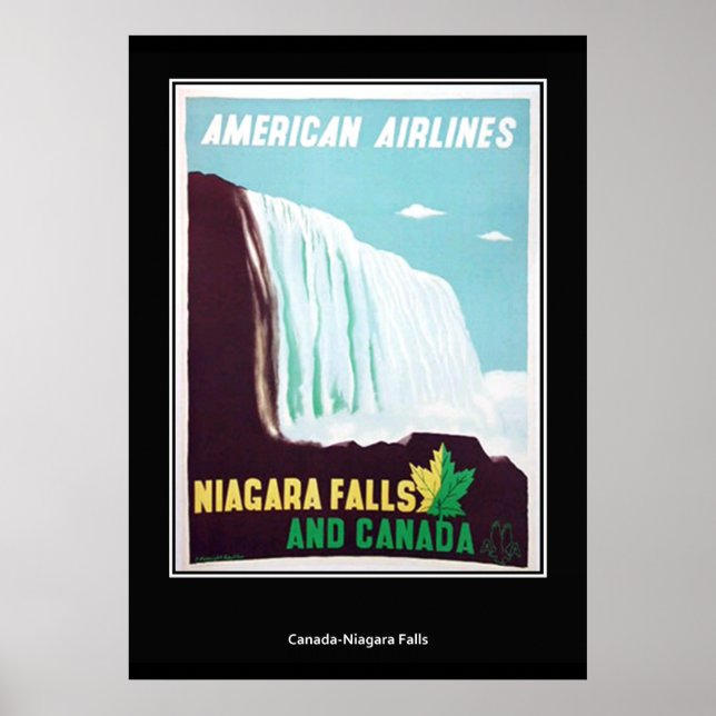 Niagara Falls vintage Retro Tryck (Framsidan)