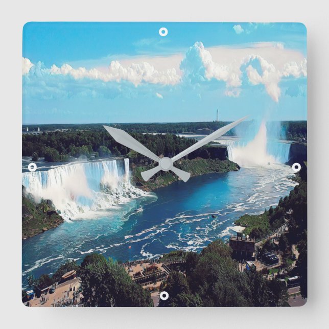 NIAGARA FALLS - vy Fyrkantig Klocka (Framsida)