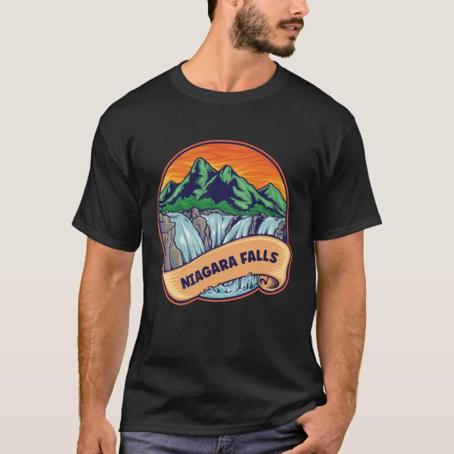 Niagara Falls Waterfall Äventyr T Shirt (Framsida)