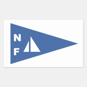 Niagara Falls Yacht Klubb Burgee Rectangle Sticker Rektangulärt Klistermärke