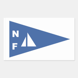 Niagara Falls Yacht Klubb Burgee Rectangle Sticker Rektangulärt Klistermärke