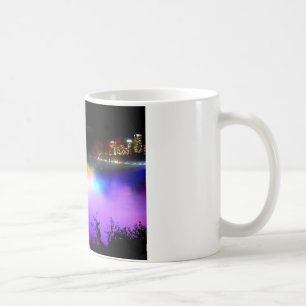 Niagara-Nedgång-under-floodlights-på-natt Kaffemugg