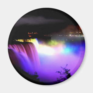 Niagara-Nedgång-under-floodlights-på-natt Magnet