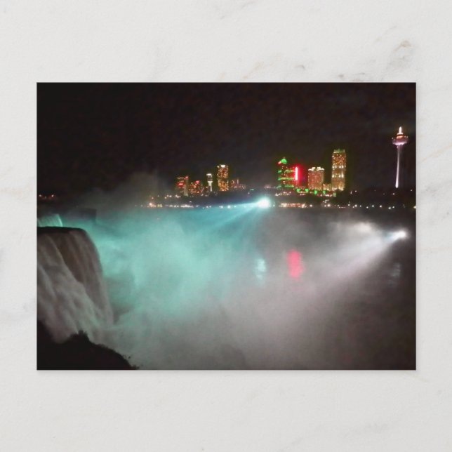 Niagara på natten vykort (Framsida)