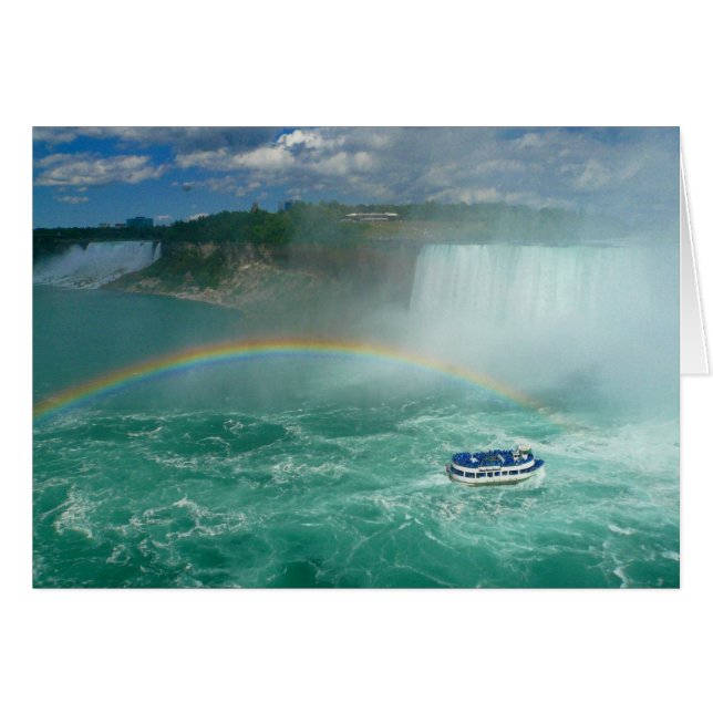 niagara rainbow hälsningskort (Framsidan Horizontal)