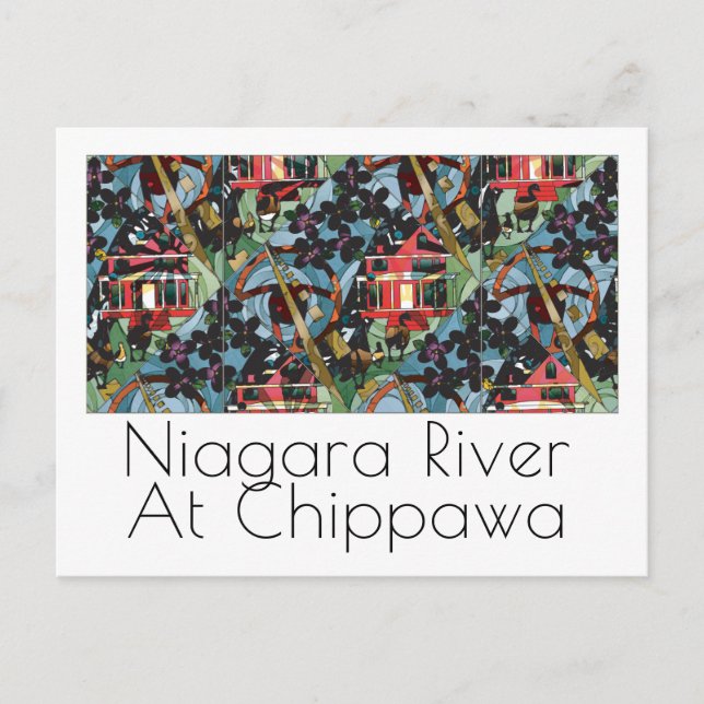 Niagara River Postcard Vykort (Framsida)