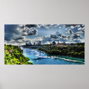 Niagara River/regnbågen överbryggar Poster