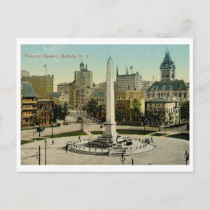 Niagara Square, Buffalo, NY Vintage Vykort