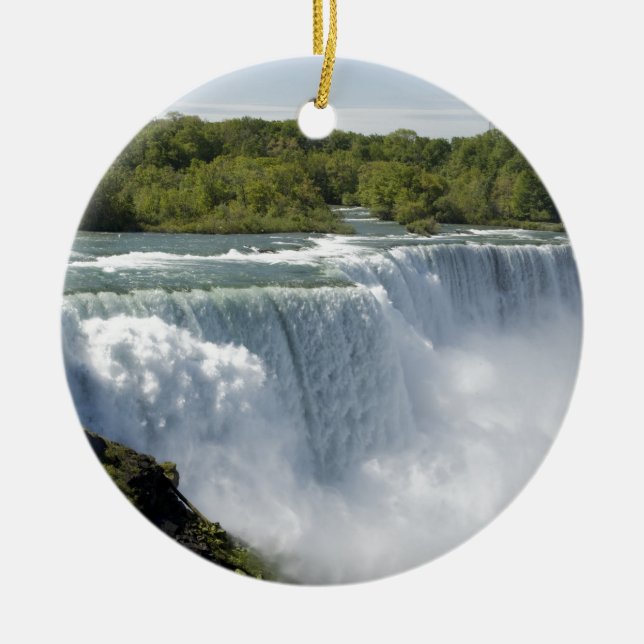 Niagara vattenfall julgransprydnad keramik (Framsidan)