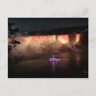 Niagra Falls på natten Vykort
