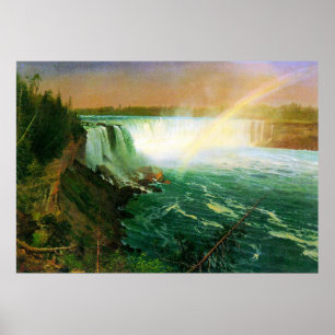 Niagra nedgångar vid Bierstadt Poster