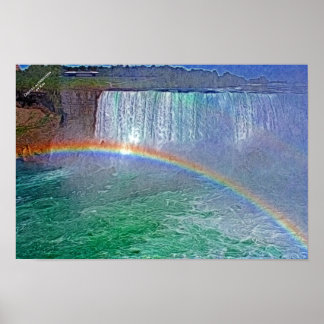 Niagra vattenfall regnbåge poster