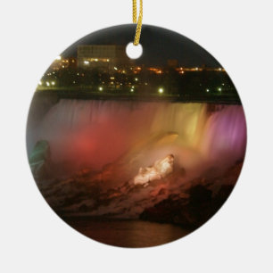 niagranedgångar julgransprydnad keramik