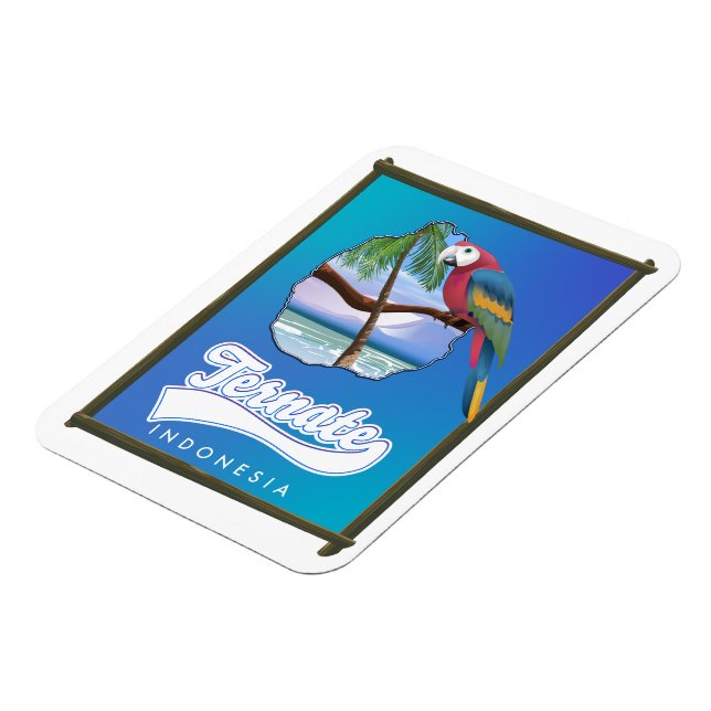 Nias Island Indonesien reskarta  Magnet (Vänstra Sidan)