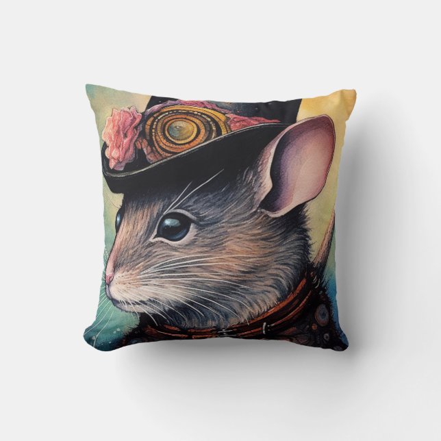 Nibblenose Top hat Steampunk Kudde (Framsida)