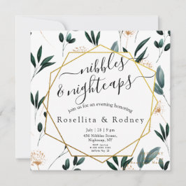 Nibbles & Nightcap 🌙 🥂 Förlovningsfest Inbjudningar
