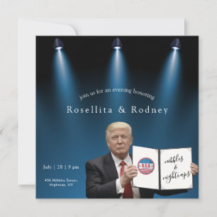 Nibbles Nightcap Förlovningsfest Trump Underbar Inbjudningar