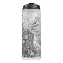 Nibbling Chipmunk på en termisk tumlare