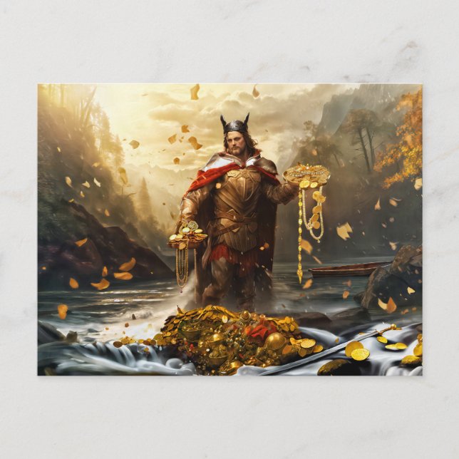 Nibelungs skatt i Rhen. Vykort (Framsida)