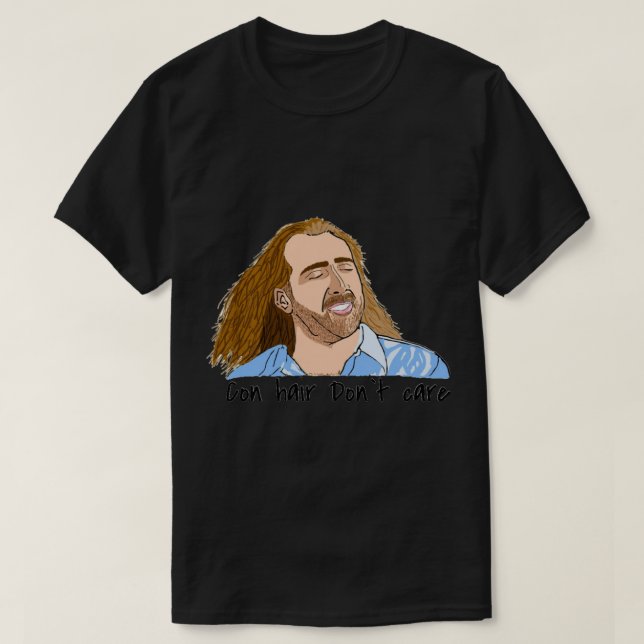 Nic cage con air hair   t shirt (Design framsida)