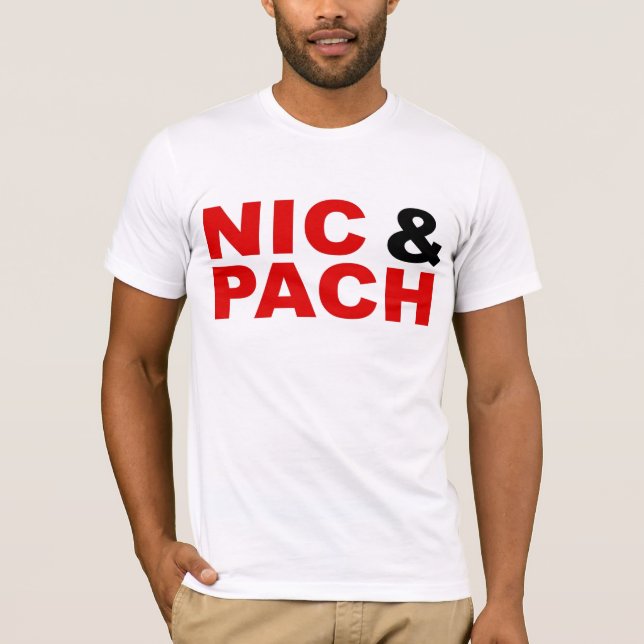 NIC&PACH-t-skjorta röd och svart logotyp Tee Shirt (Framsida)