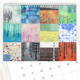 Nic Squirrell liggande målningar Kalender