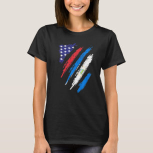 Nicaragua American Grown Flagga USA Patriot Herita T Shirt