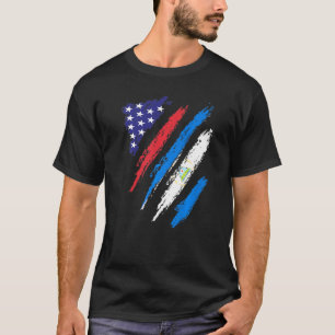 Nicaragua American Grown Flagga USA Patriot Herita T Shirt