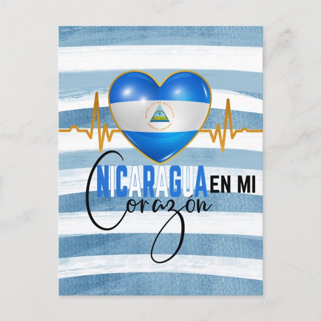 Nicaragua En mi Corazon Nicaraguan Pride Vykort (Framsida)