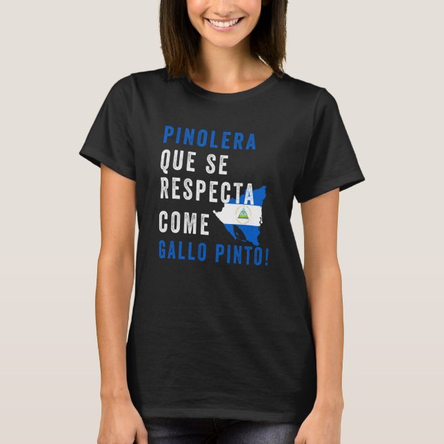 Nicaragua Flag Camiseta Nicaraguan Mujer Pinolera  T Shirt (Framsida)