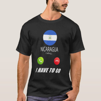Nicaragua Flag Souvenir Nicaragua Is Calling Is Ca T Shirt