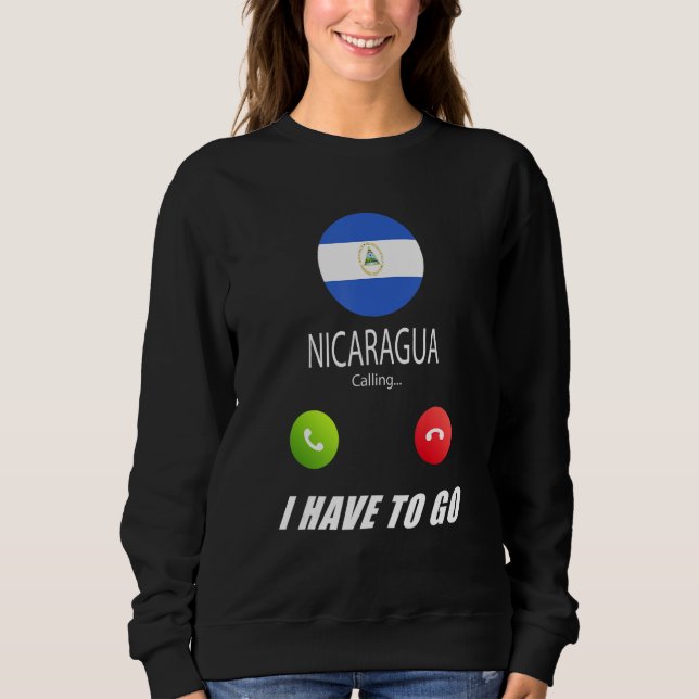 Nicaragua Flag Souvenir Nicaragua Is Calling Is Ca T Shirt (Framsida)