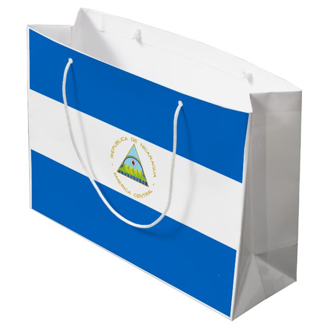 Nicaragua Flagga (Baksidan Vinklad)