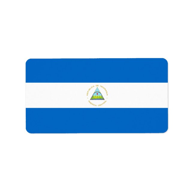 Nicaragua flagga adressetikett (Framsidan)
