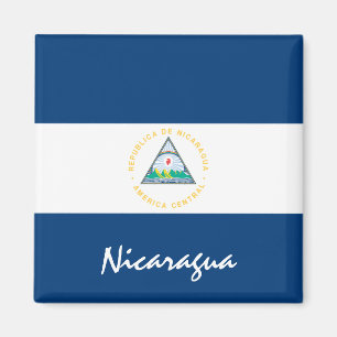 Nicaragua flagga & America helgdag/sportfantaster Magnet