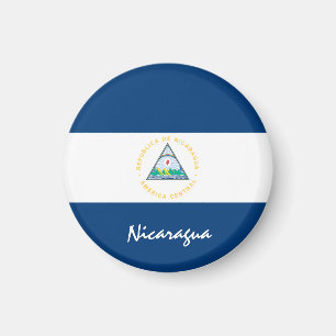Nicaragua flagga & Amerika - resor/sportfantaster Magnet