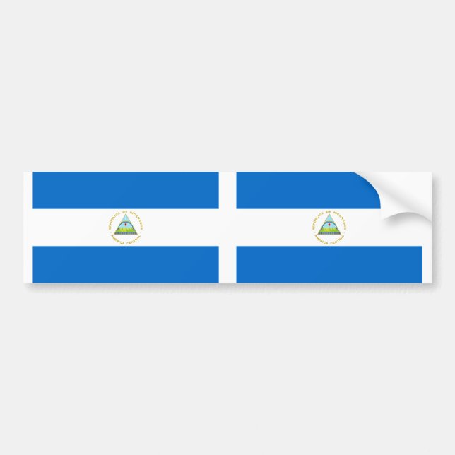 Nicaragua flagga bildekal (Framsidan)