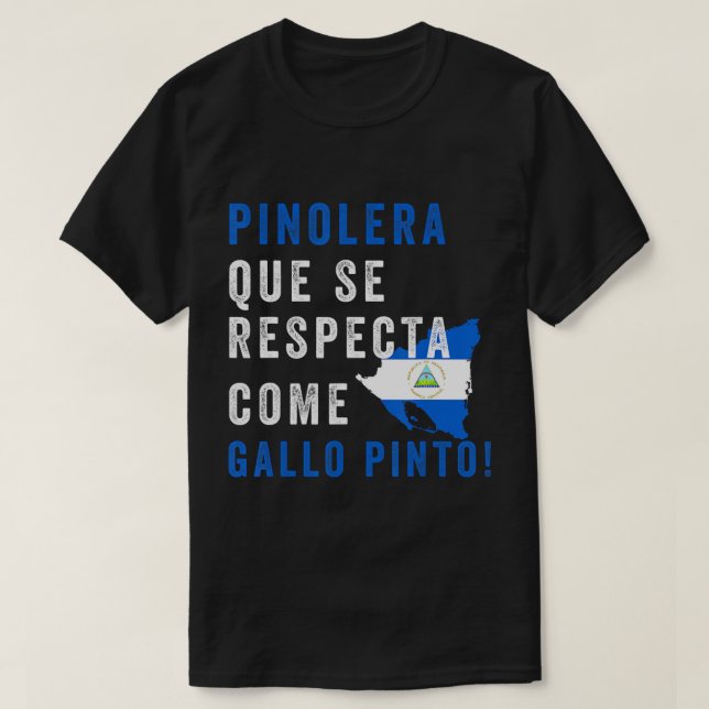 Nicaragua Flagga Camiseta Nicaraguan Mujer Pinoler T Shirt (Design framsida)
