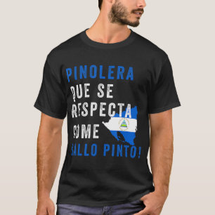 Nicaragua Flagga Camiseta Nicaraguan Mujer Pinoler T Shirt