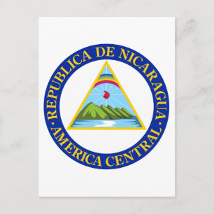 NICARAGUA - flagga/emblem/jacka av arm/symbol Vykort