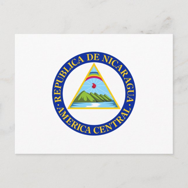 NICARAGUA - flagga/emblem/jacka av arm/symbol Vykort (Framsida)
