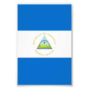 Nicaragua flagga fototryck