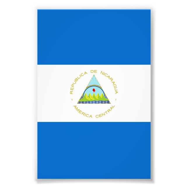 Nicaragua flagga fototryck (Framsidan)