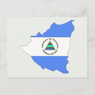 Nicaragua Flagga fullt storlek Vykort