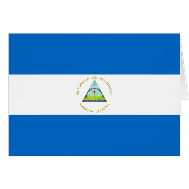 Nicaragua Flagga Hälsningskort (Framsidan Horizontal)