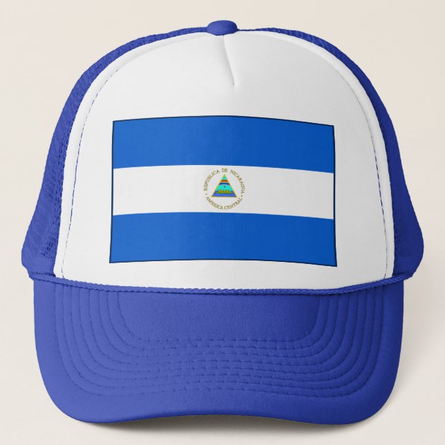 Nicaragua Flagga Hat Keps (Framsida)